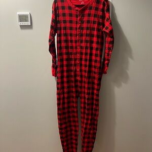 Hatley Red and Black Plaid Unisex Pyjama